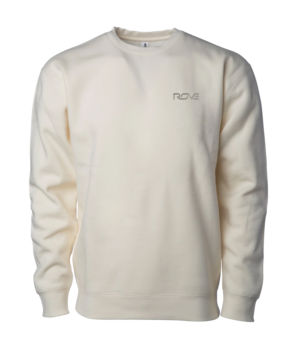 ROVE 3D CHROME LOGO HEAVY WINTER CREWNECK Rove Rove 3d chrome logo heavy winter crewneck rove